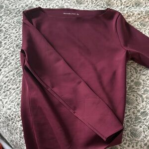 Abercrombie & Fitch Burgundy Long Sleeve Shirt